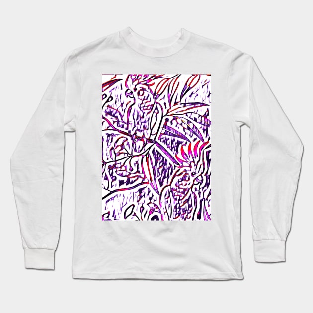 Purple Parrots Long Sleeve T-Shirt by Tovers